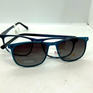 BioEyes 30094552 ARBOR Eyeglasses Frames RXable Magnet Sun Polarized Clip. NWT